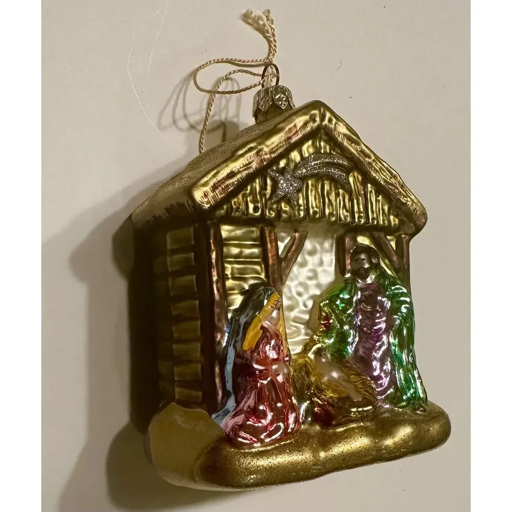 Kurt S Adler Polonaise Hand Blown Christmas Ornament The Nativity